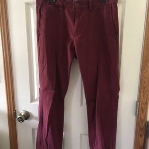 Old Navy maroon chinos 32x30